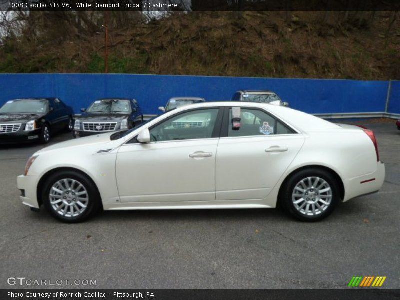 White Diamond Tricoat / Cashmere 2008 Cadillac STS V6