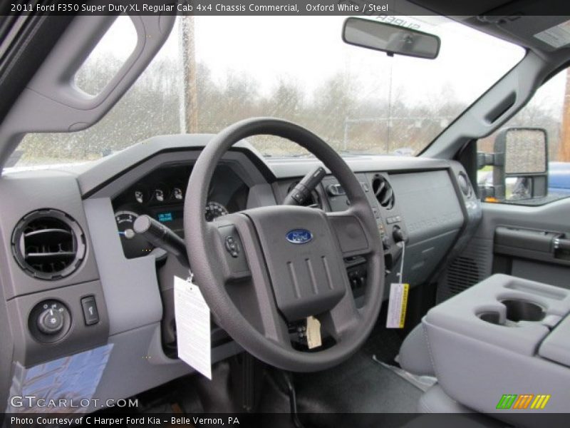 Oxford White / Steel 2011 Ford F350 Super Duty XL Regular Cab 4x4 Chassis Commercial