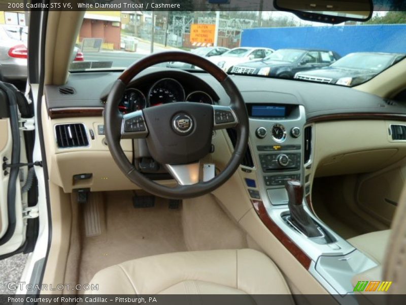 White Diamond Tricoat / Cashmere 2008 Cadillac STS V6