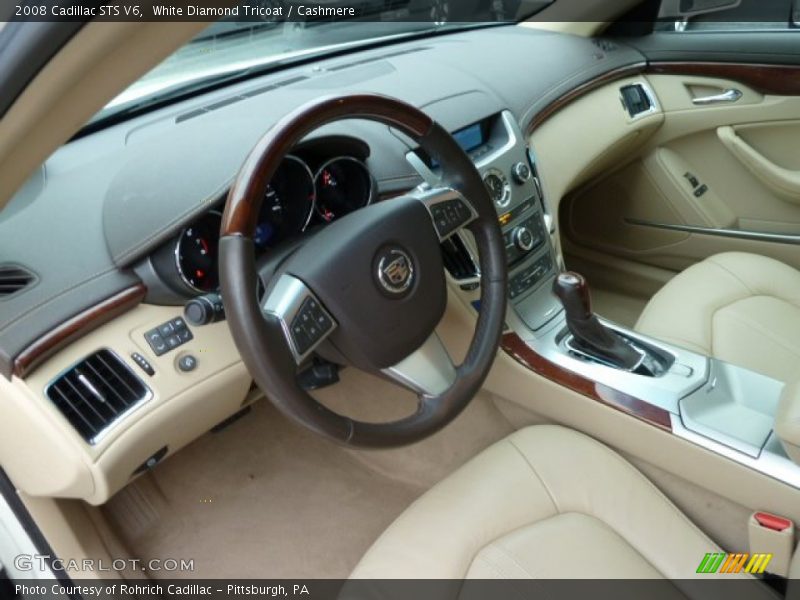 White Diamond Tricoat / Cashmere 2008 Cadillac STS V6