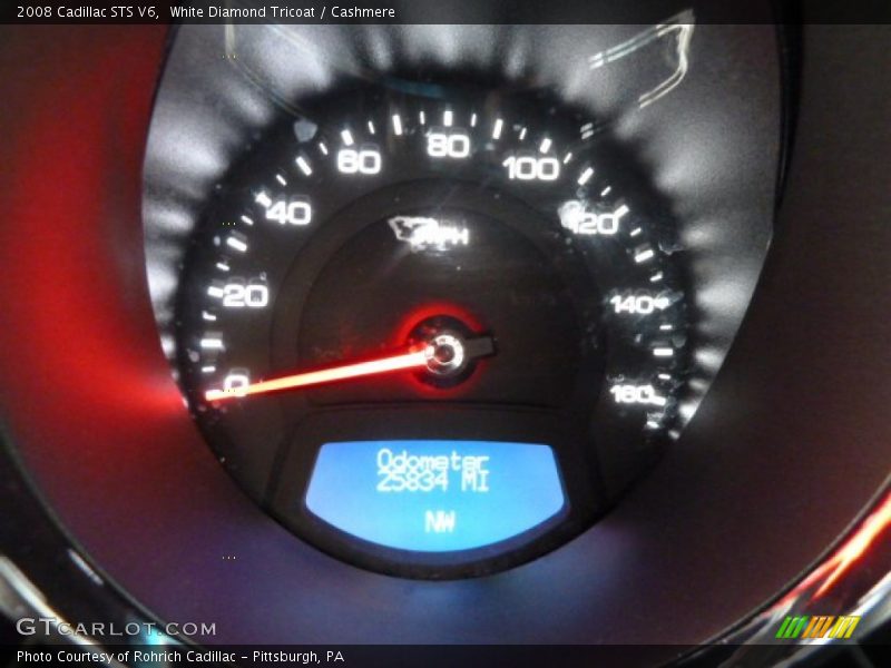 White Diamond Tricoat / Cashmere 2008 Cadillac STS V6