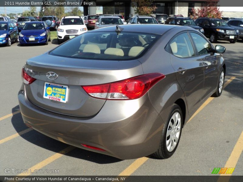 Desert Bronze / Beige 2011 Hyundai Elantra GLS