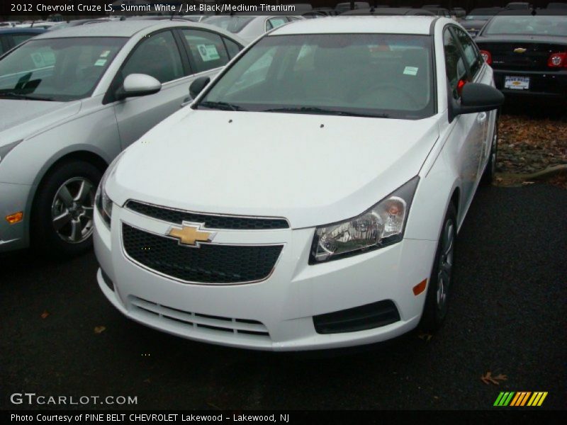 Summit White / Jet Black/Medium Titanium 2012 Chevrolet Cruze LS