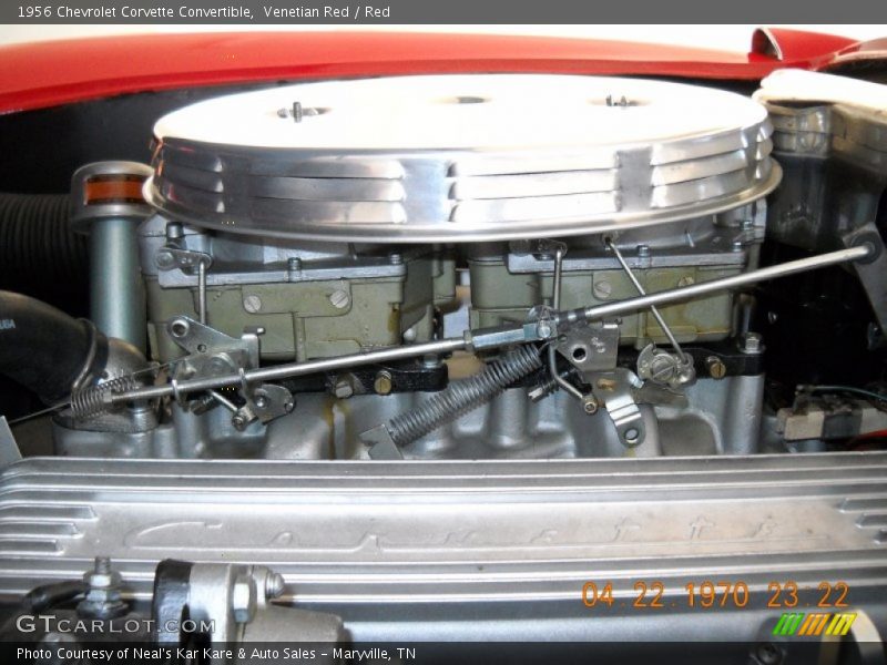  1956 Corvette Convertible Engine - 265 cid 2x4bbl OHV 16-Valve V8