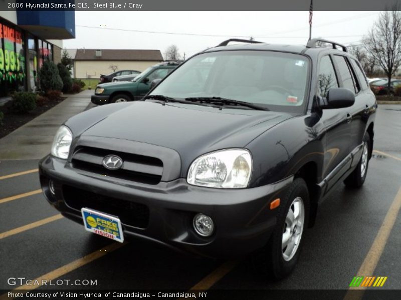 Steel Blue / Gray 2006 Hyundai Santa Fe GLS