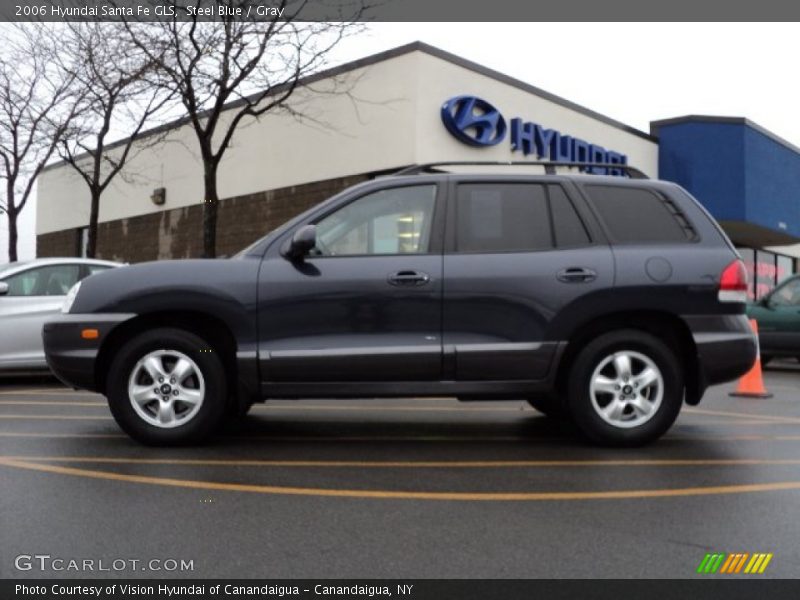 Steel Blue / Gray 2006 Hyundai Santa Fe GLS
