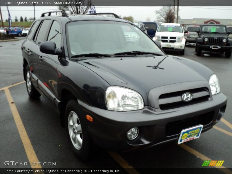 Steel Blue / Gray 2006 Hyundai Santa Fe GLS
