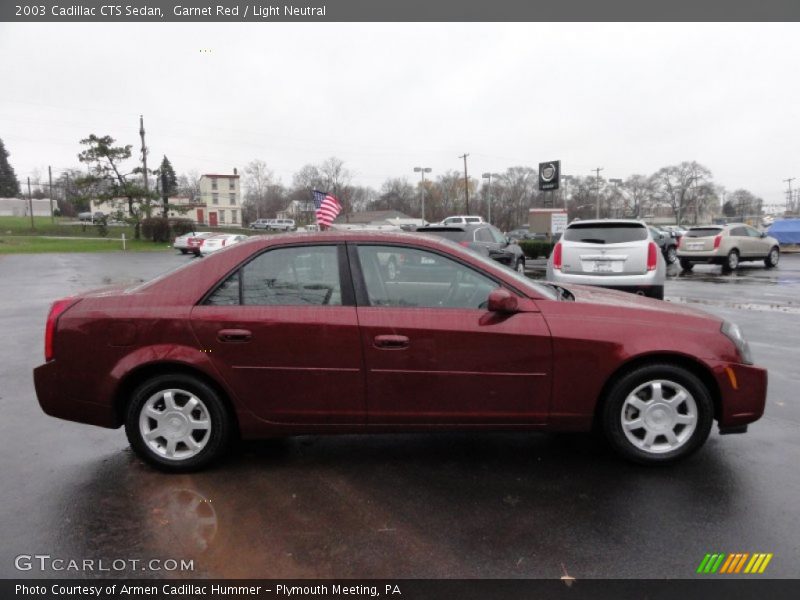 Garnet Red / Light Neutral 2003 Cadillac CTS Sedan