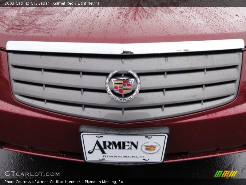Garnet Red / Light Neutral 2003 Cadillac CTS Sedan