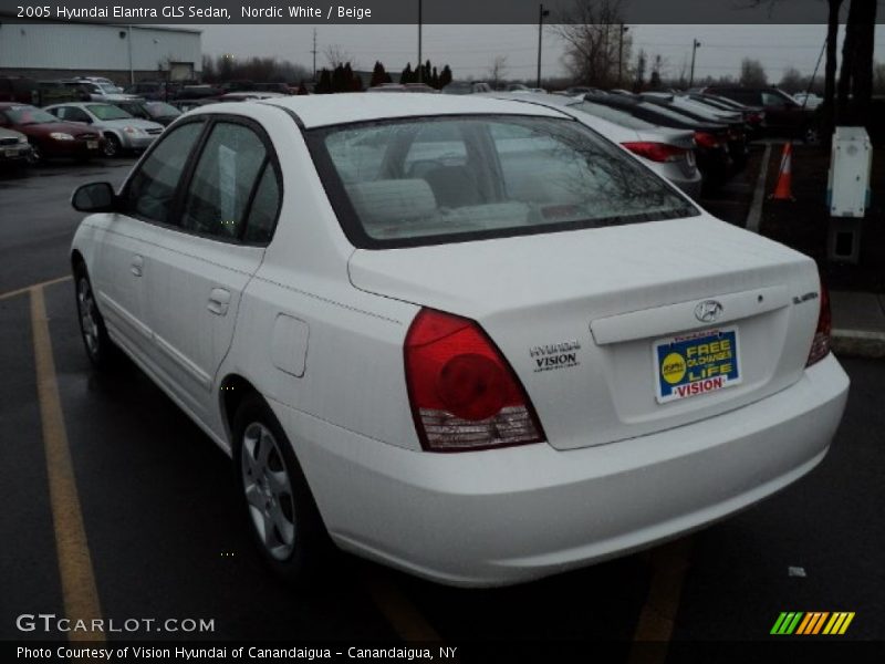 Nordic White / Beige 2005 Hyundai Elantra GLS Sedan