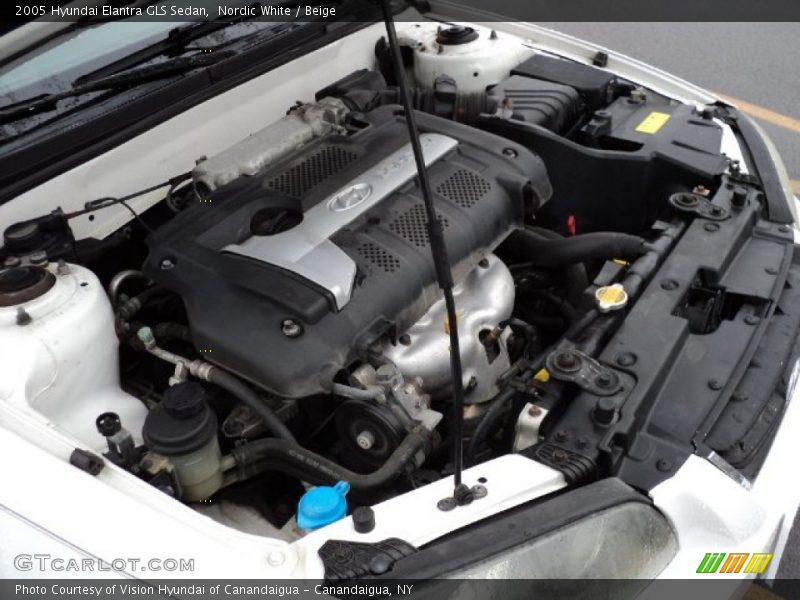 Nordic White / Beige 2005 Hyundai Elantra GLS Sedan