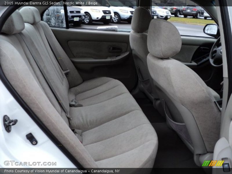 Nordic White / Beige 2005 Hyundai Elantra GLS Sedan
