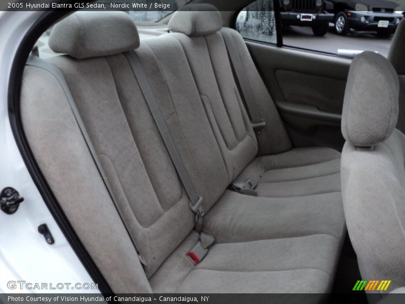 Nordic White / Beige 2005 Hyundai Elantra GLS Sedan