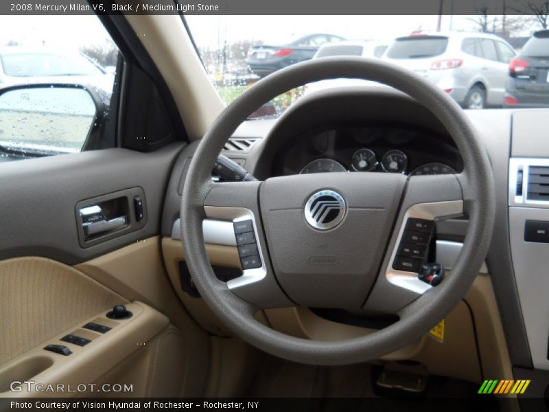 Black / Medium Light Stone 2008 Mercury Milan V6
