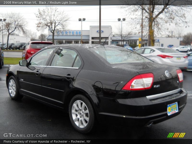 Black / Medium Light Stone 2008 Mercury Milan V6