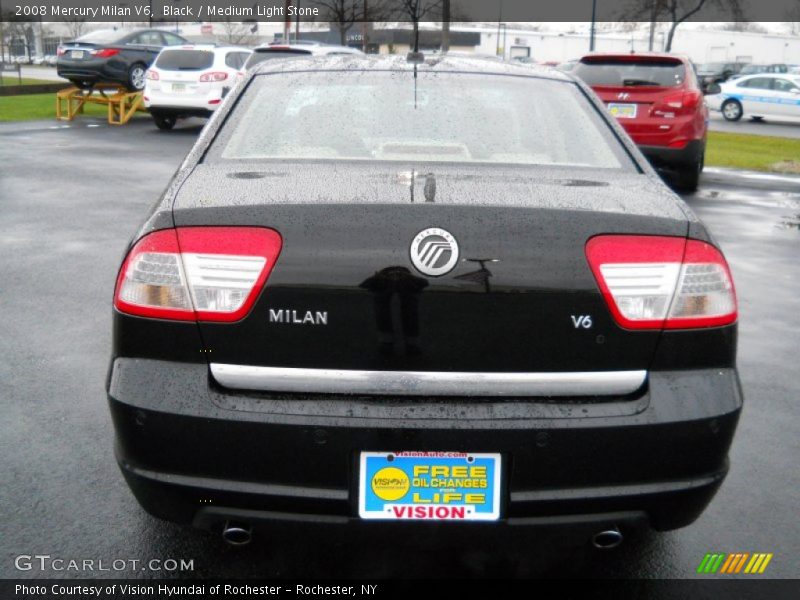 Black / Medium Light Stone 2008 Mercury Milan V6