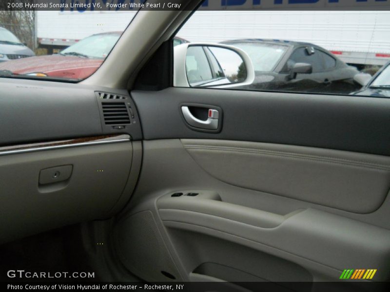 Powder White Pearl / Gray 2008 Hyundai Sonata Limited V6