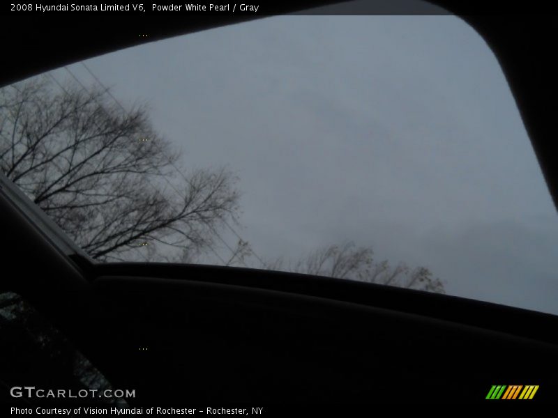 Powder White Pearl / Gray 2008 Hyundai Sonata Limited V6