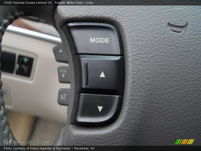 Powder White Pearl / Gray 2008 Hyundai Sonata Limited V6