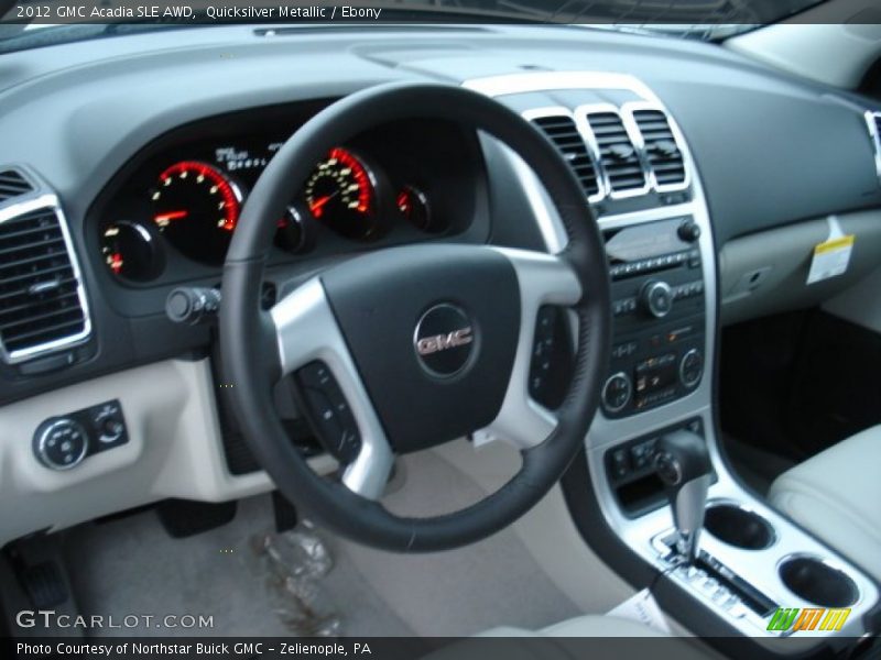 Quicksilver Metallic / Ebony 2012 GMC Acadia SLE AWD