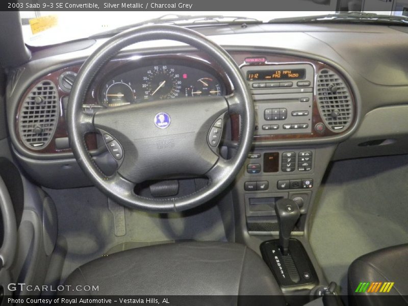 Silver Metallic / Charcoal Grey 2003 Saab 9-3 SE Convertible