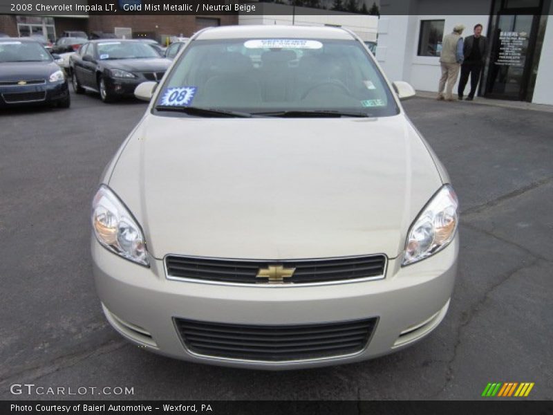 Gold Mist Metallic / Neutral Beige 2008 Chevrolet Impala LT