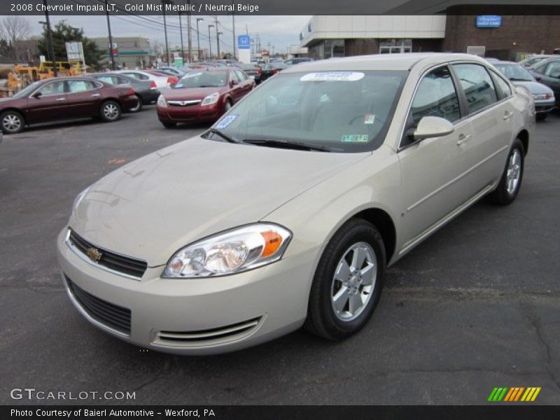 Gold Mist Metallic / Neutral Beige 2008 Chevrolet Impala LT