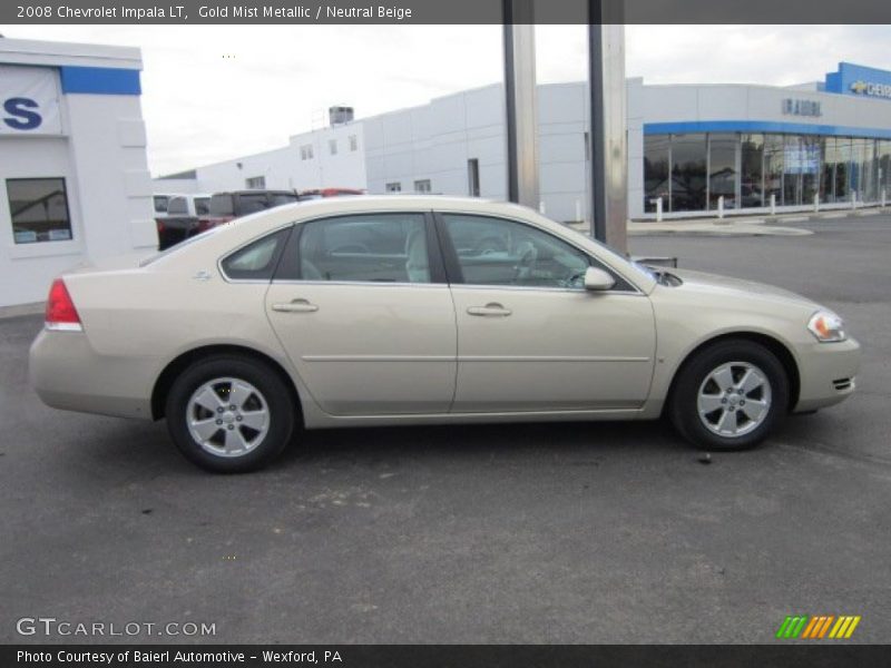 Gold Mist Metallic / Neutral Beige 2008 Chevrolet Impala LT