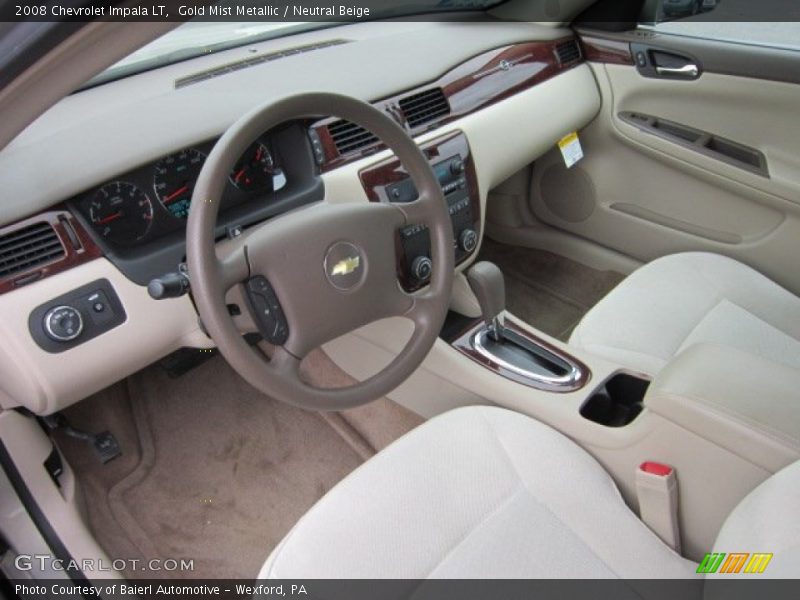 Gold Mist Metallic / Neutral Beige 2008 Chevrolet Impala LT