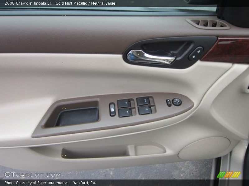 Gold Mist Metallic / Neutral Beige 2008 Chevrolet Impala LT