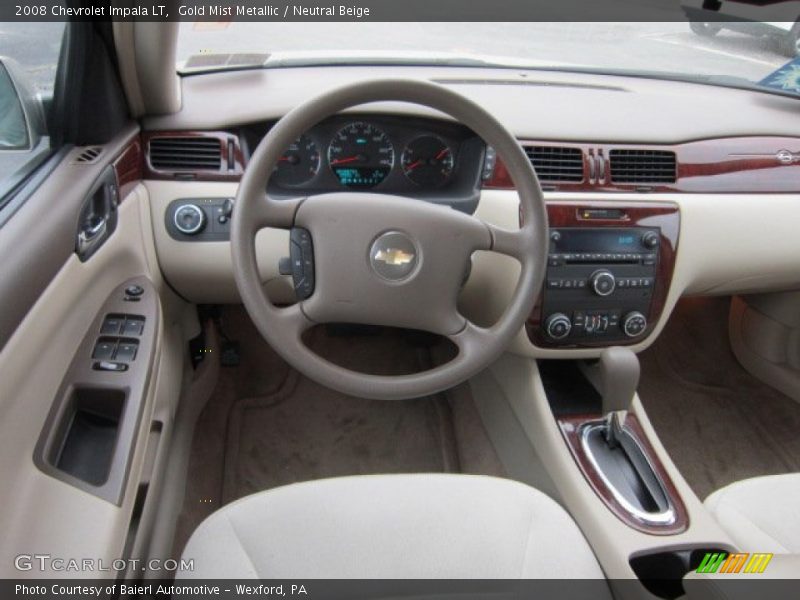 Gold Mist Metallic / Neutral Beige 2008 Chevrolet Impala LT