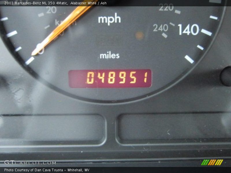 Alabaster White / Ash 2003 Mercedes-Benz ML 350 4Matic