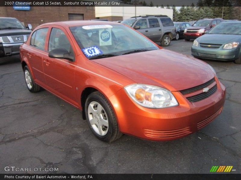Sunburst Orange Metallic / Gray 2007 Chevrolet Cobalt LS Sedan