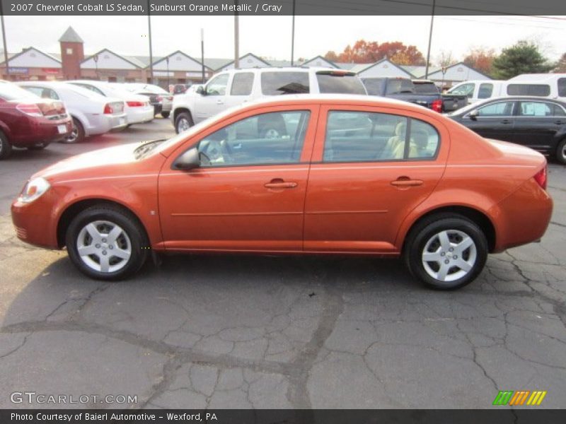 Sunburst Orange Metallic / Gray 2007 Chevrolet Cobalt LS Sedan