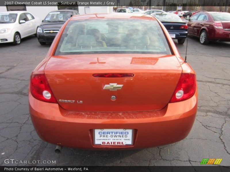 Sunburst Orange Metallic / Gray 2007 Chevrolet Cobalt LS Sedan