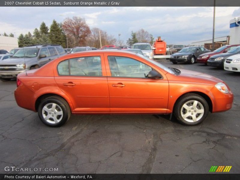 Sunburst Orange Metallic / Gray 2007 Chevrolet Cobalt LS Sedan