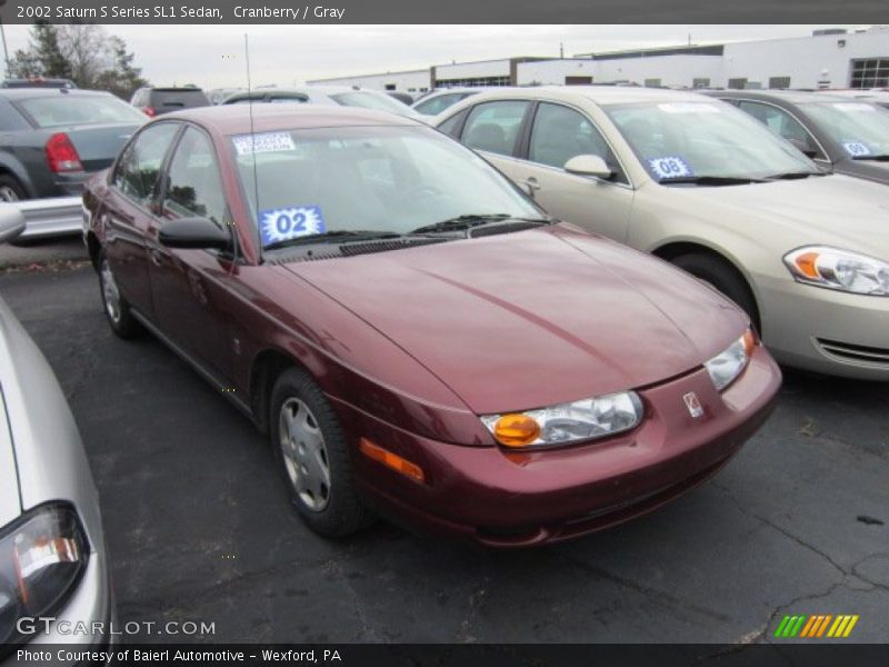 Cranberry / Gray 2002 Saturn S Series SL1 Sedan