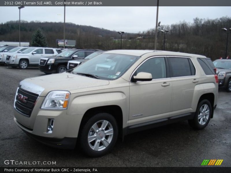 Gold Mist Metallic / Jet Black 2012 GMC Terrain SLE AWD