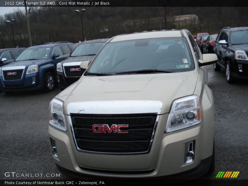 Gold Mist Metallic / Jet Black 2012 GMC Terrain SLE AWD