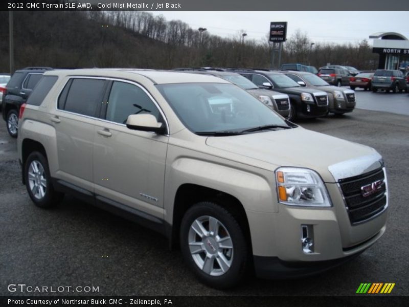 Gold Mist Metallic / Jet Black 2012 GMC Terrain SLE AWD