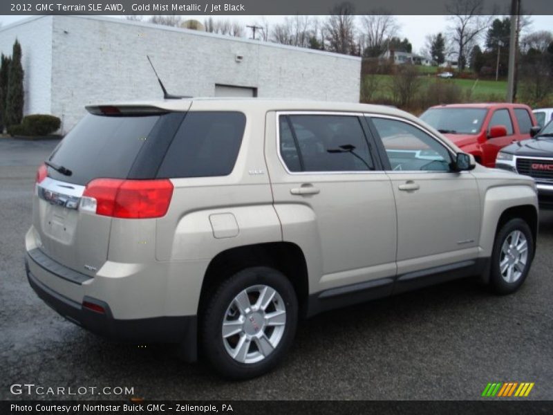 Gold Mist Metallic / Jet Black 2012 GMC Terrain SLE AWD