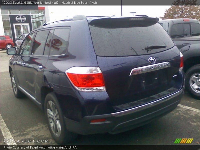 Nautical Blue Pearl / Ash 2011 Toyota Highlander Limited 4WD