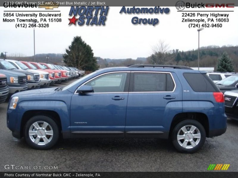 Steel Blue Metallic / Jet Black 2012 GMC Terrain SLE AWD