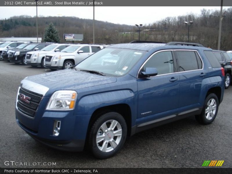 Steel Blue Metallic / Jet Black 2012 GMC Terrain SLE AWD