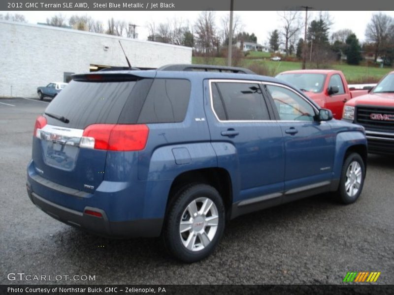 Steel Blue Metallic / Jet Black 2012 GMC Terrain SLE AWD