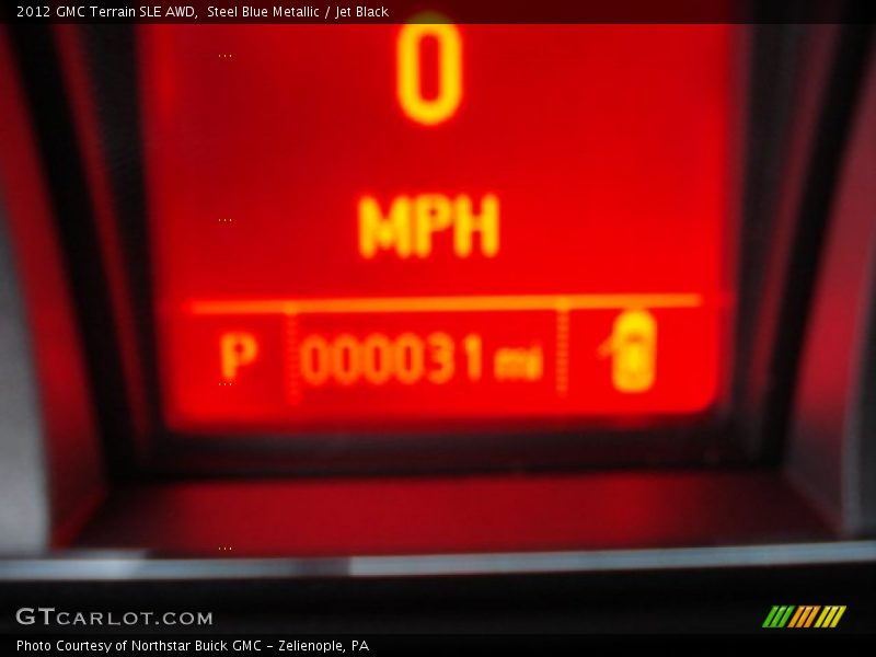 Steel Blue Metallic / Jet Black 2012 GMC Terrain SLE AWD