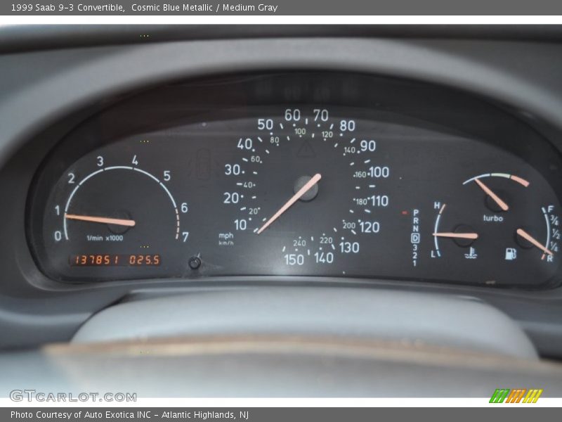 Cosmic Blue Metallic / Medium Gray 1999 Saab 9-3 Convertible