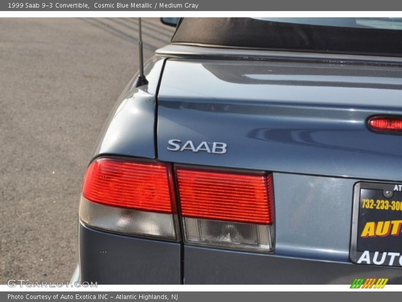 Cosmic Blue Metallic / Medium Gray 1999 Saab 9-3 Convertible