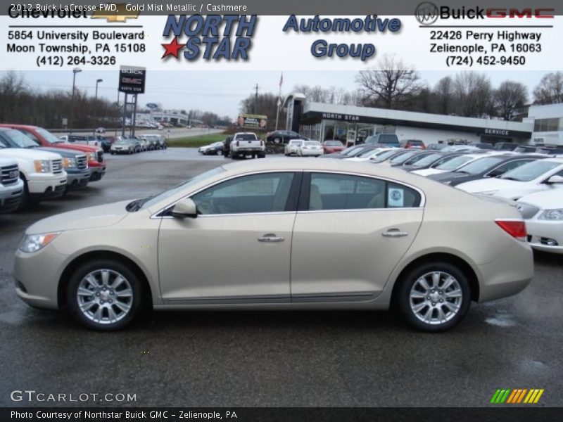 Gold Mist Metallic / Cashmere 2012 Buick LaCrosse FWD