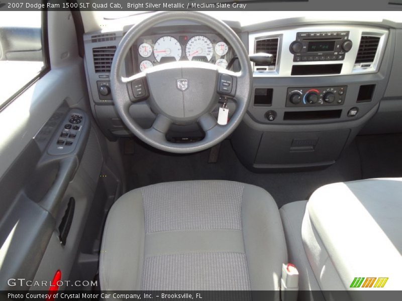 Bright Silver Metallic / Medium Slate Gray 2007 Dodge Ram 1500 SLT Quad Cab